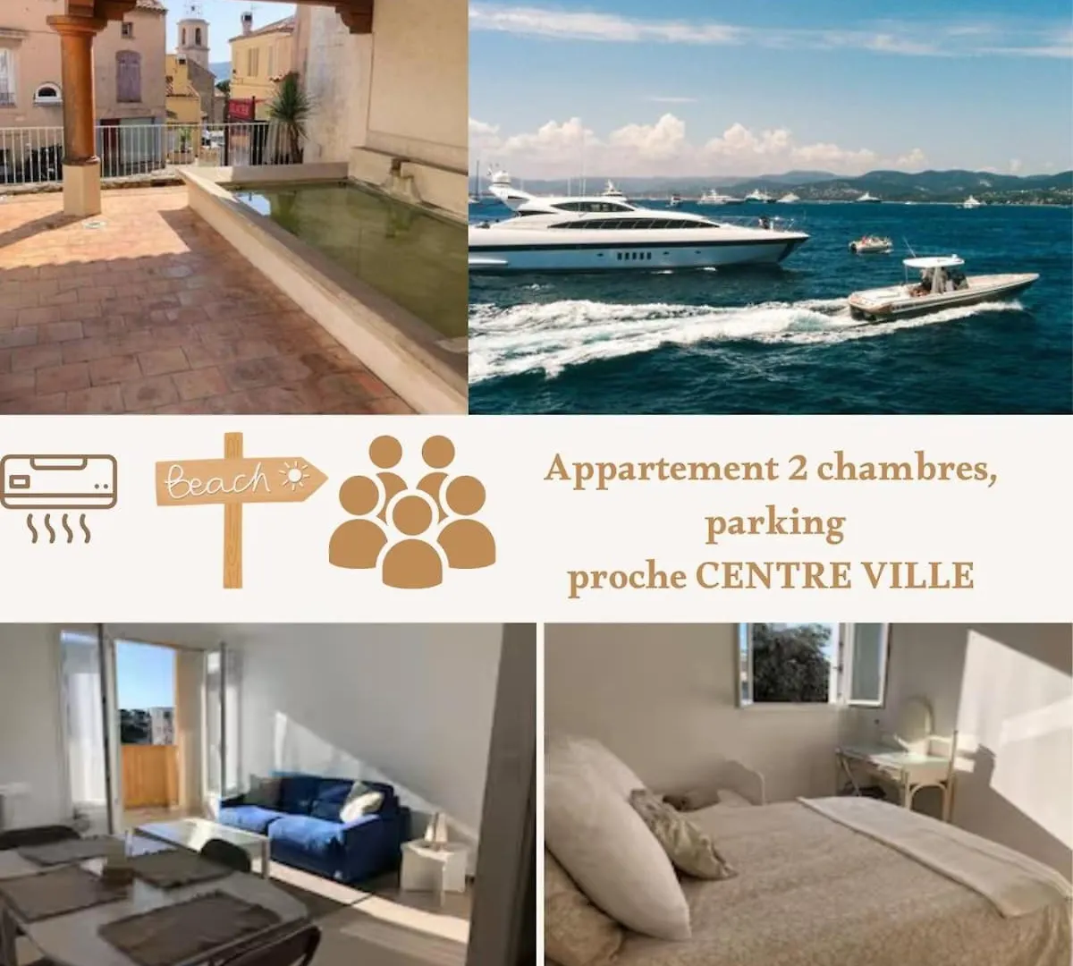 Confortable Appartement 5 Pers, 900M Plage Et Commerces Sainte-Maxime